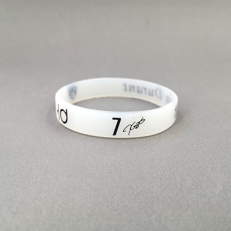 Basketball Kobe James Curry Sports Wristband Custom Luminous Bracelets