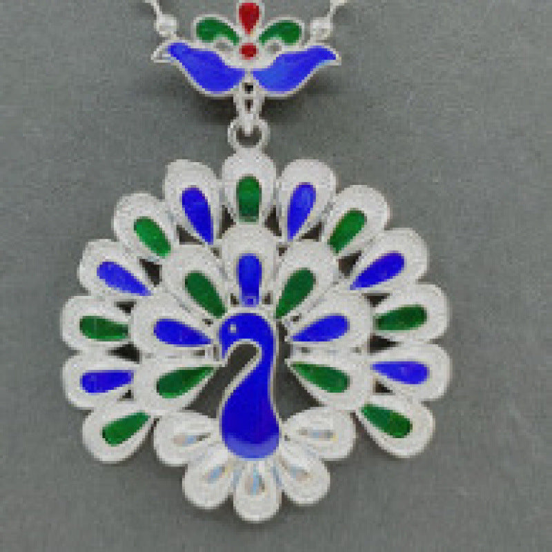 Peacock Sweater Chain Ethnic Style Artistic Exaggerated Necklaces