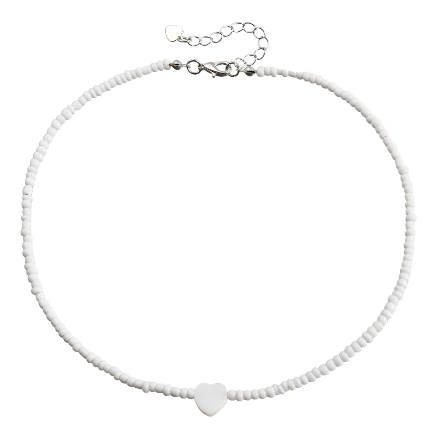 Women's Ornament Bohemian White Small Size Beads Necklaces