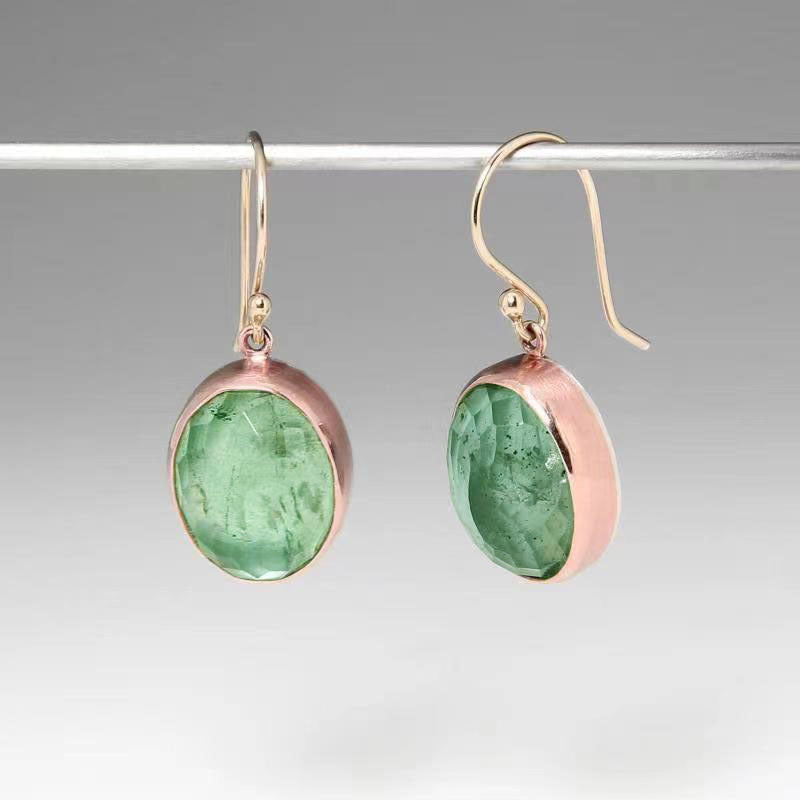 Durable Drop-shaped Blue Gem Handmade Drop Rings