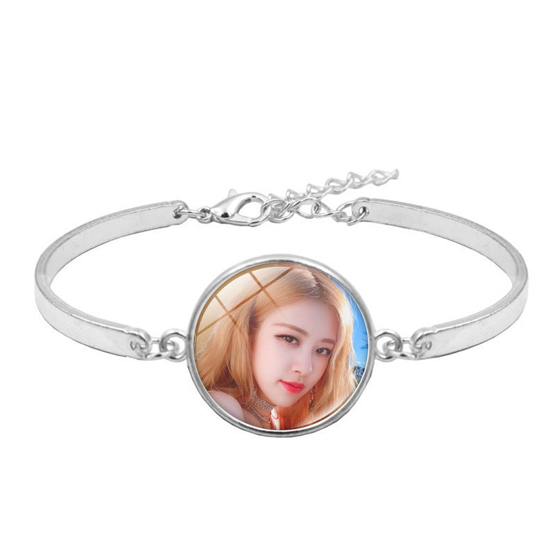 Female Star Combination Peripheral Pink Black Birthday Bracelet