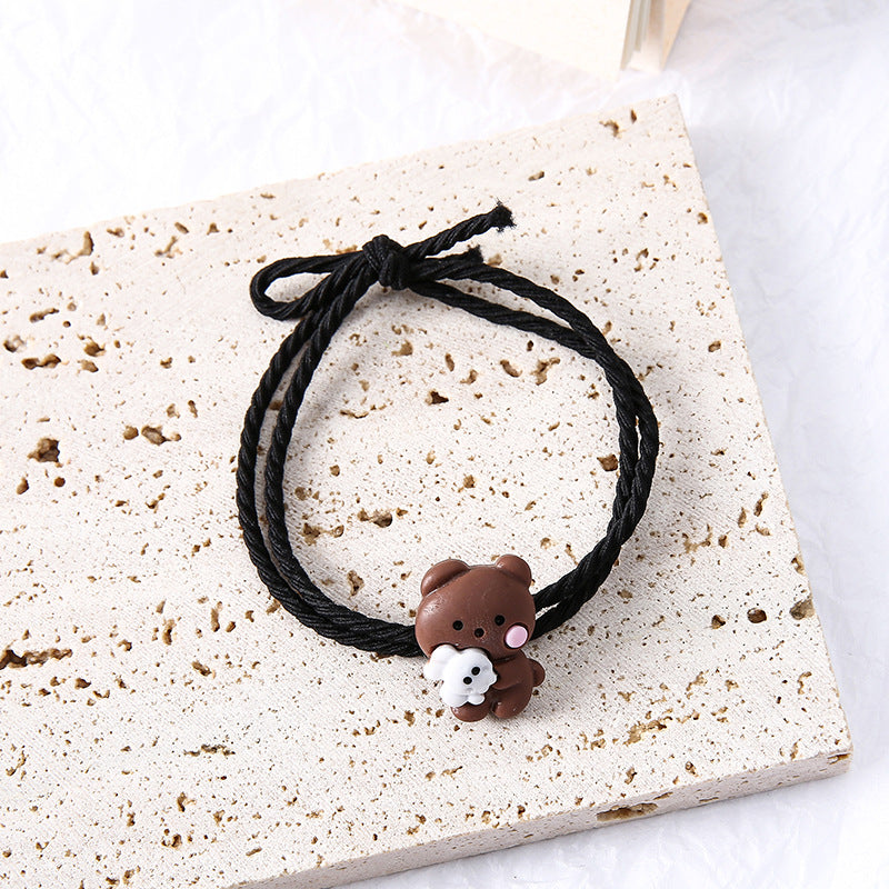 Cute Cartoon Couple Small Rubber Band For Boyfriend Bracelets