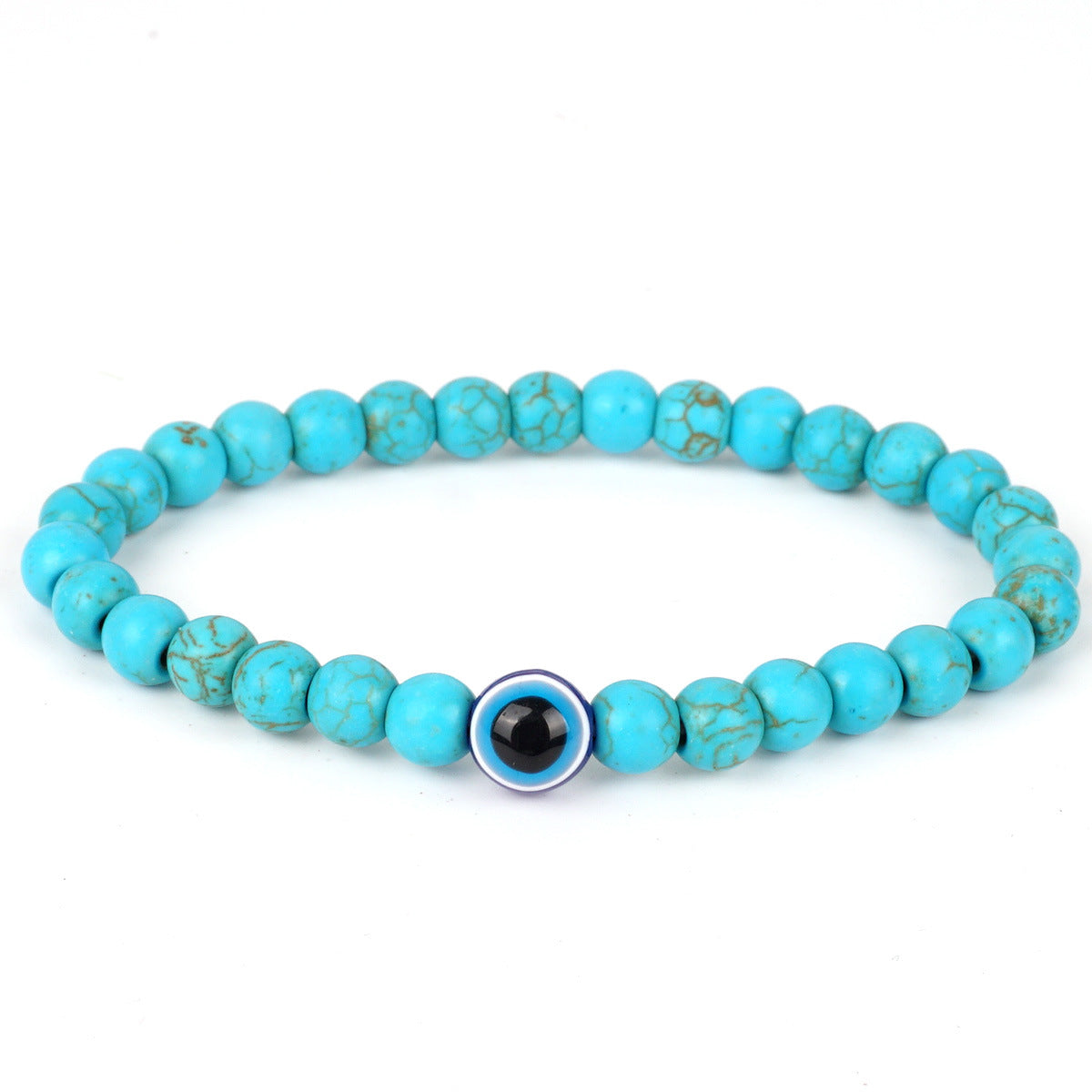 Obsidian White Turquoise Handmade Beaded Hand Bracelets