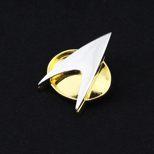 Messenger A- Line Logo Palm-shaped Brooch Brooches