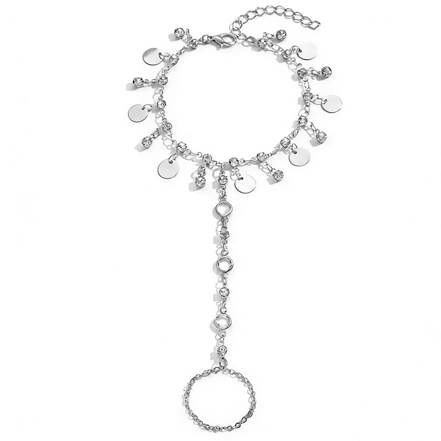 Fashion Sequin Tassel Personality Finger Chain Bracelets