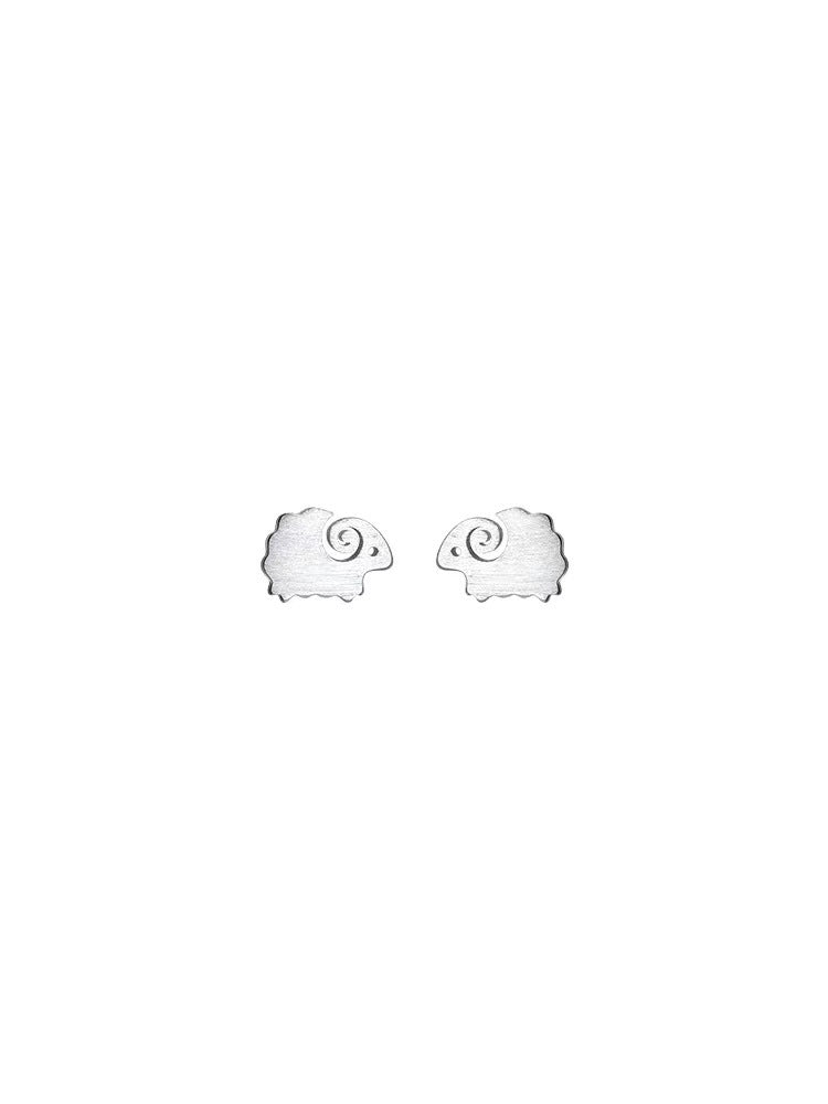 Cute Little Sheep Female Trendy Heart Petite Personal Stud Earrings