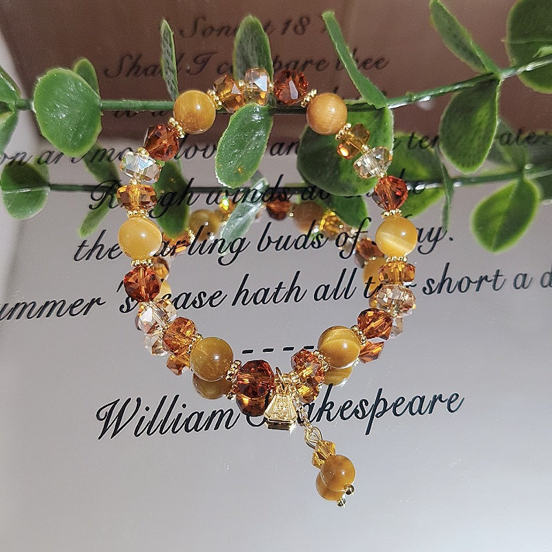 Natural Crystal Lucky Vintage Gourd Well Content Girlfriend Bracelets