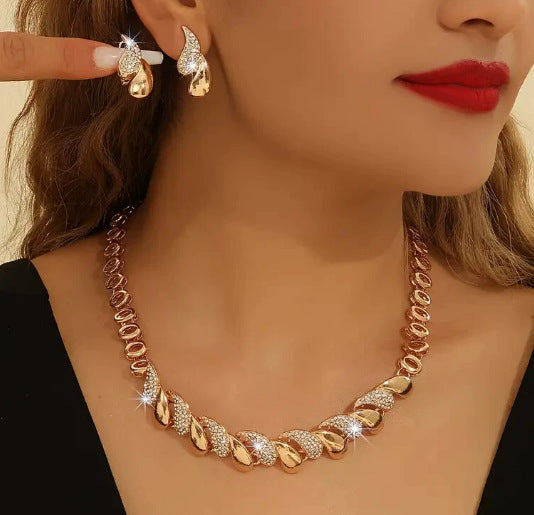Unique Classic Stylish Cool Diamond Alloy Jewelry Set