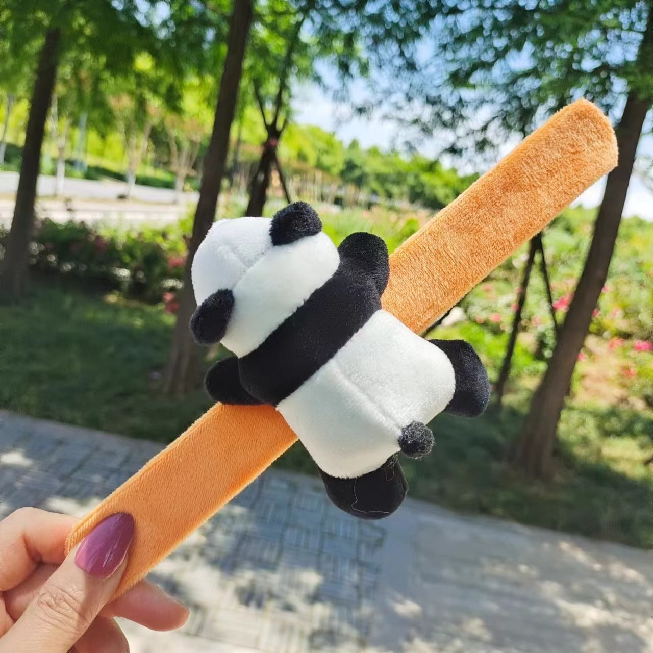 Children's Cute Panda Doll Toy Flower Color Cartoon Lesser Rings