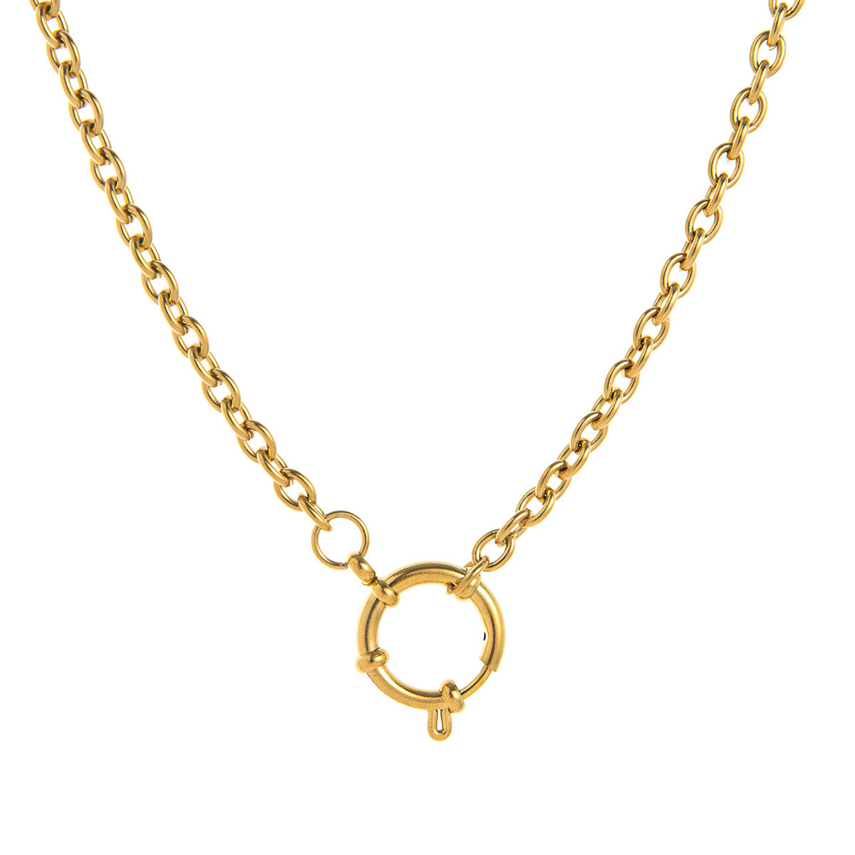 Stainless Steel Jeweled Furnace Vacuum Electroplating Necklaces