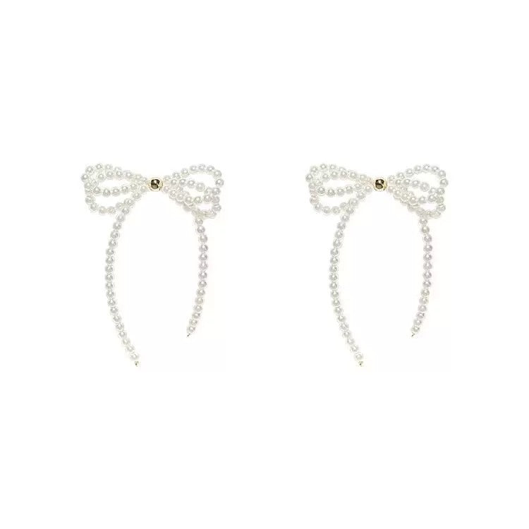 Women's Fashion Pearl Tassel Trendy Personality Affordable Luxury High-grade Bow Stud Earrings