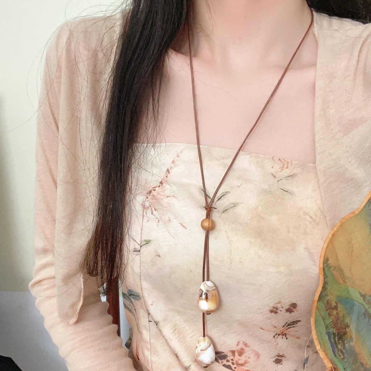 Women's Long Feather Retro Ethnic Personality Sweater Necklaces