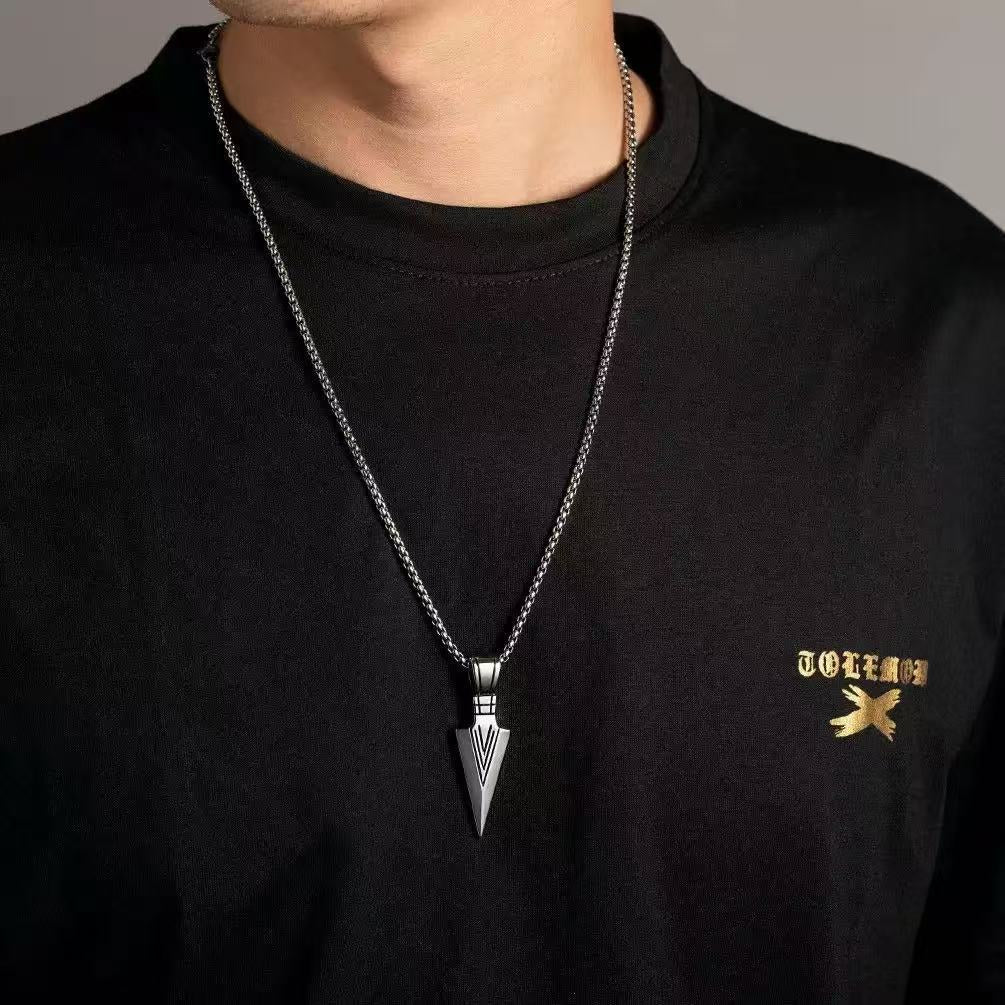 Men's Hop Trendy Cool Letter Korean Style Sweater Chain Necklace