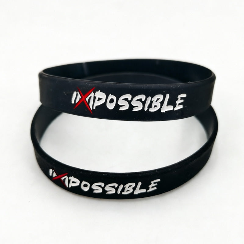 Inspirational Silicone Male Female Personality Simple Wrist Bracelet
