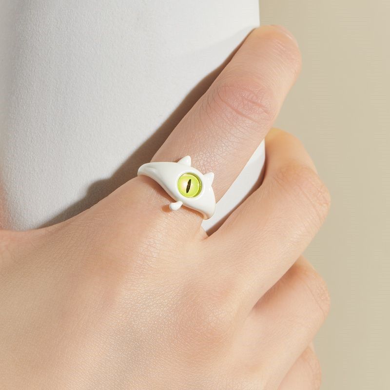 Cute Little Monster Dopamine Couple Girlfriends Index Finger Girlish Ring