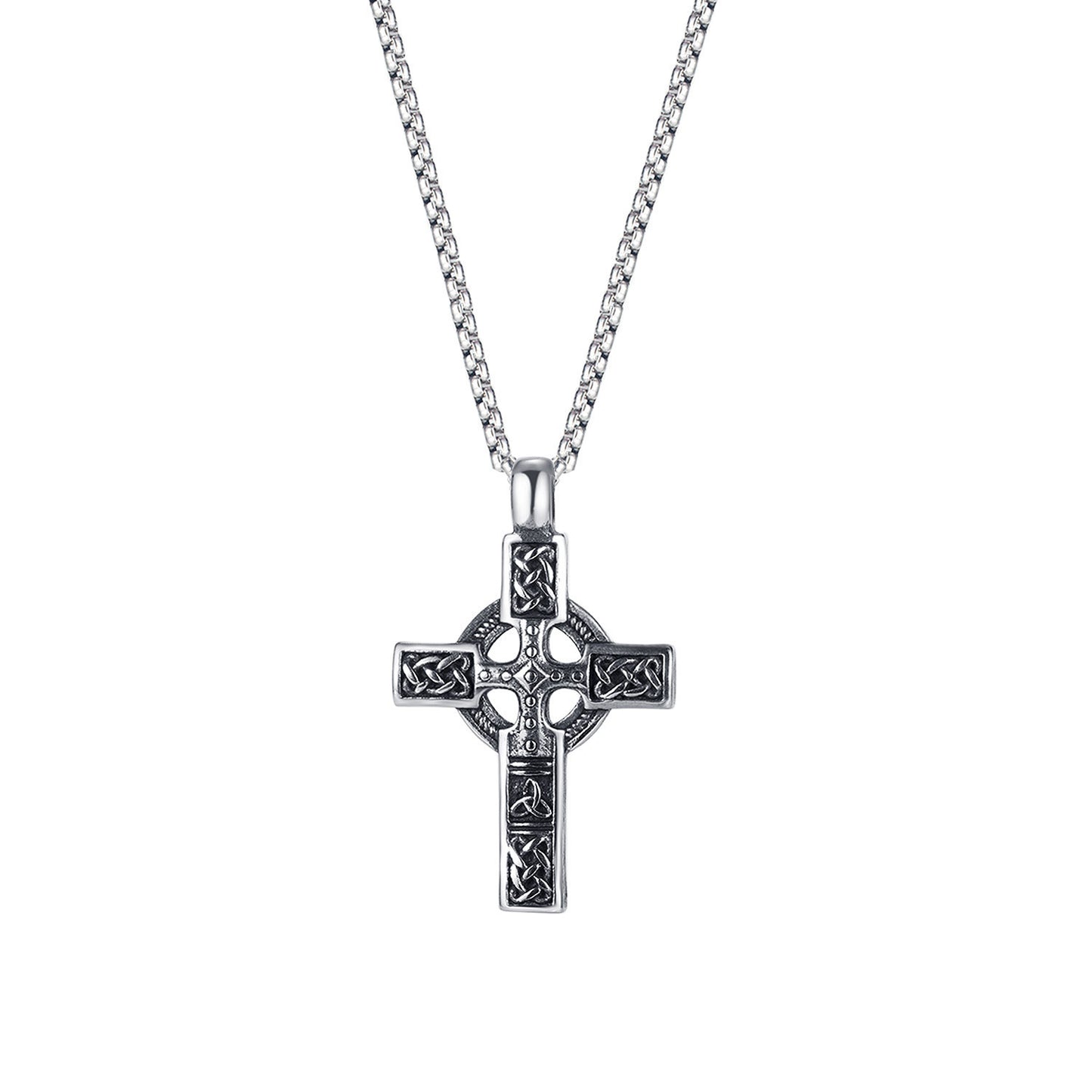 Men's Minority Design Dark Cross Street Titanium Necklaces