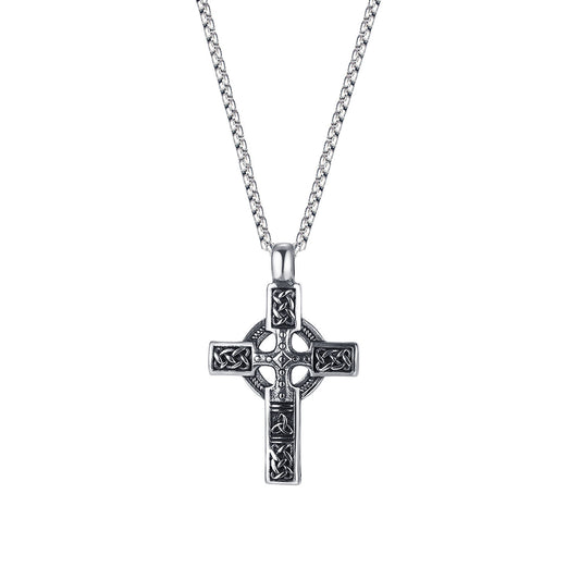 Men's Minority Design Dark Cross Street Titanium Necklaces