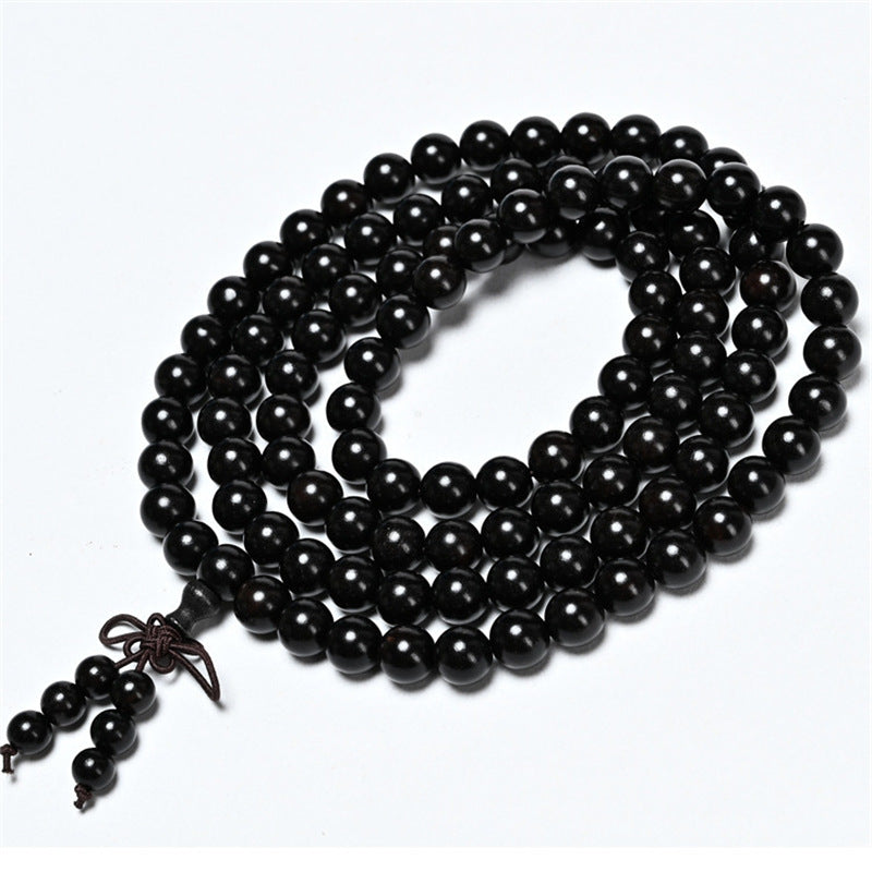 Women's & Men's Ebony Beads Purple Sandalwood For Couple Bracelets