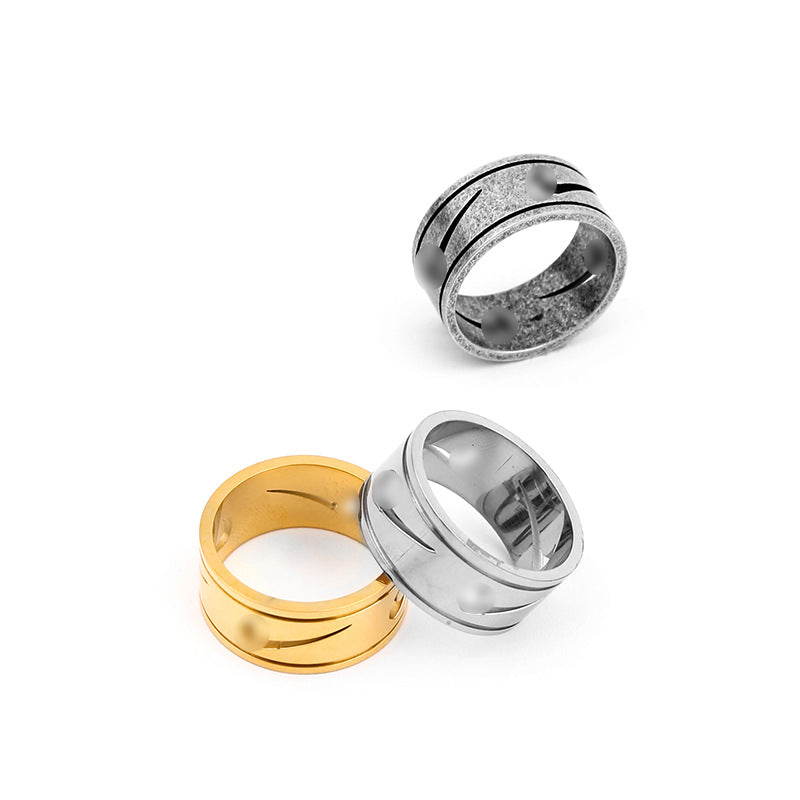 Women's & Men's Hook Hip Hop Cool Street Style Creative Titanium Steel Little Rings