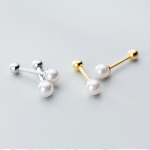 Pearl Screw Ball Minority Simple Ear Earrings