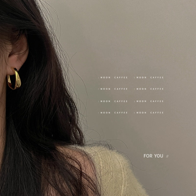 Needle Geometric Simple Irregular Type Design Earrings