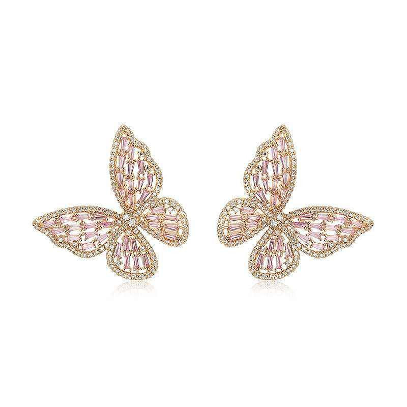 Fashion Zircon Elegant Butterfly Trendy Frosty Rings