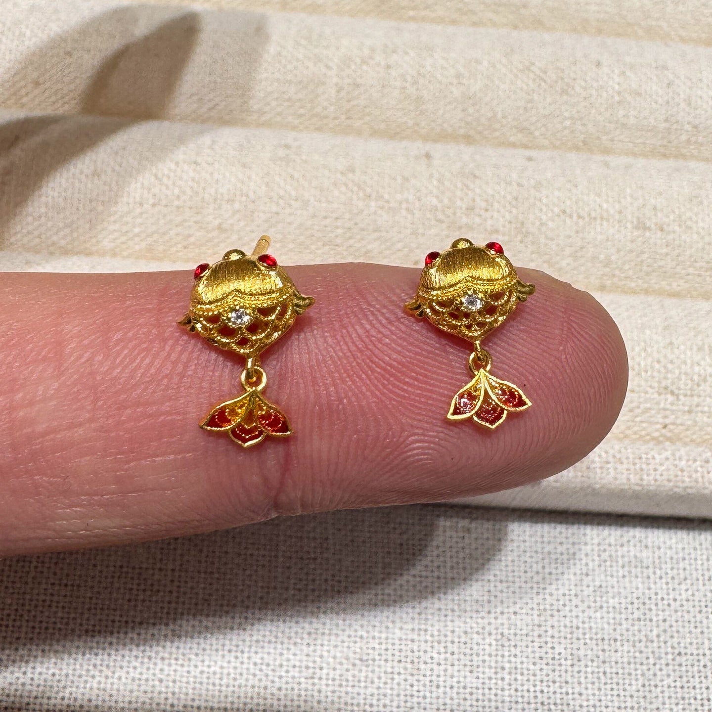 Lucky Koi Chinese Style Light Luxury Exquisite Niche Rings