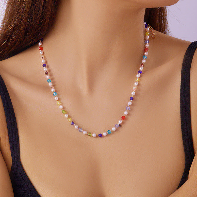Women's High-grade Sweet Elegant Heart Butterfly Color Necklaces
