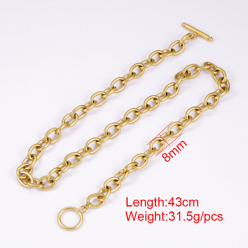 Steel Buckle Chain Jewelry Accessories Furnace Necklaces