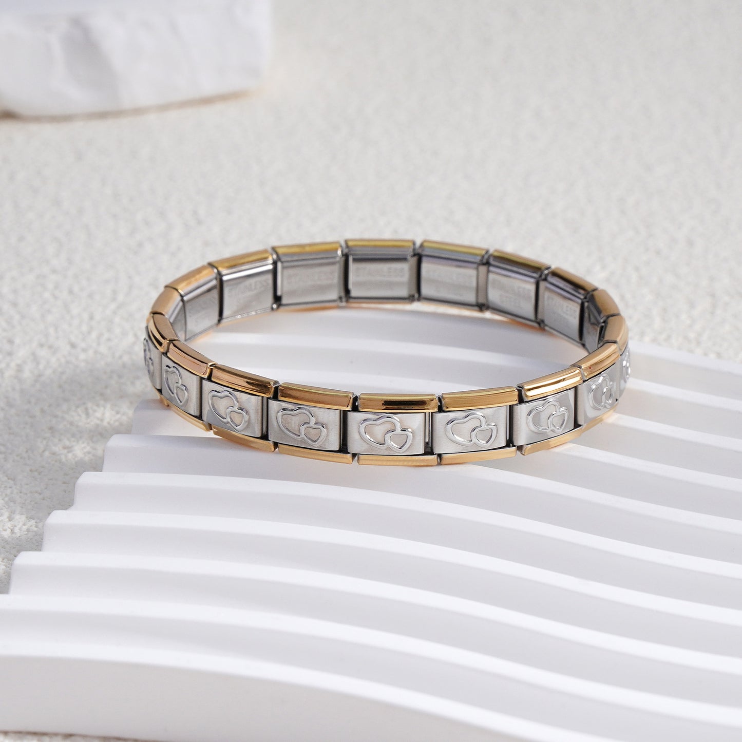 Innovative Classic Module Gold-plated Pattern Stainless Bracelets