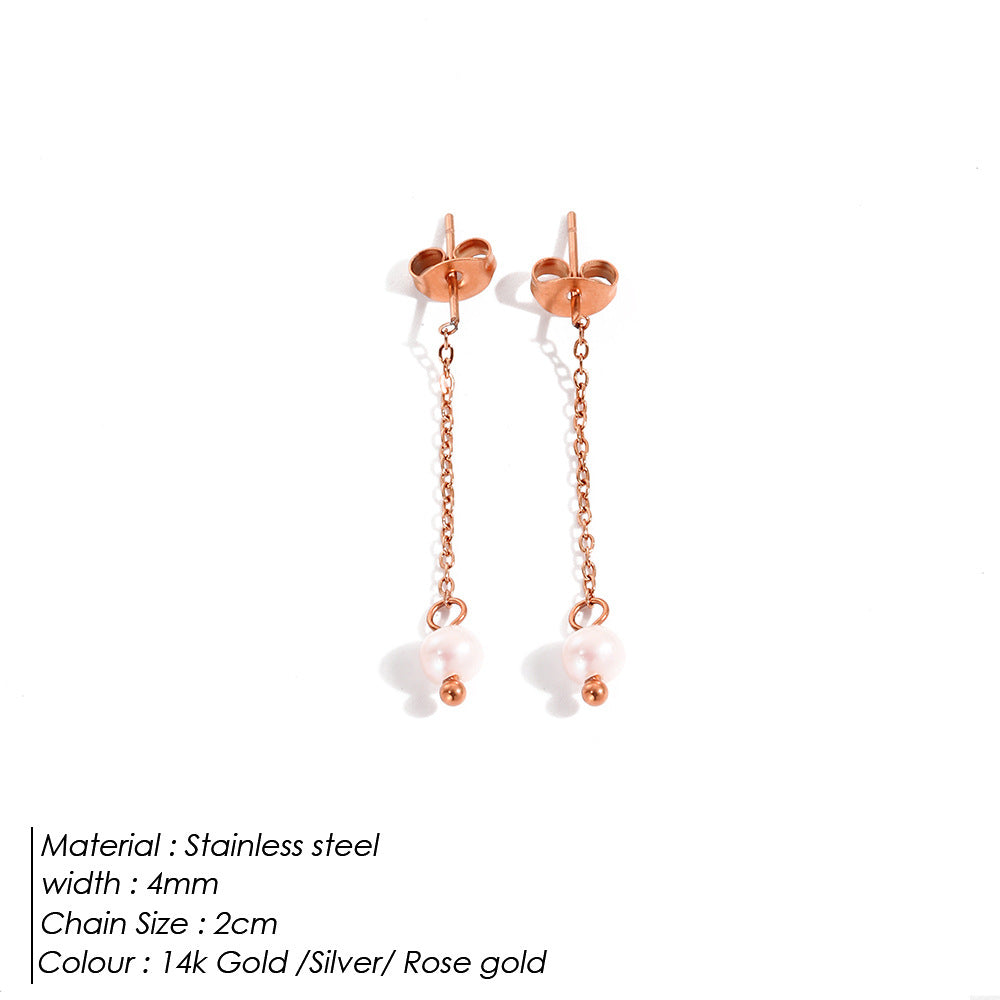 Light Luxury Fresh Water Pearl Temperament Earrings