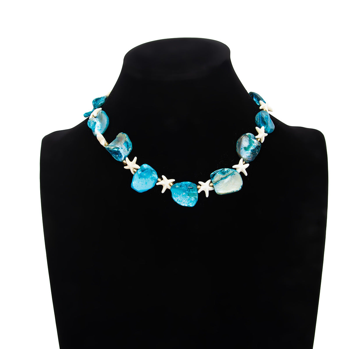 Beach Starfish Shell Beaded Seaside Vacation Style Necklace