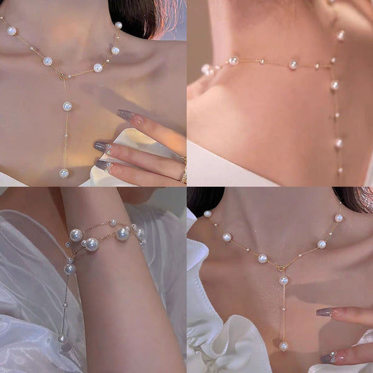 Women's Pearl High-grade Ornament Beaded Clavicle Chain Necklaces