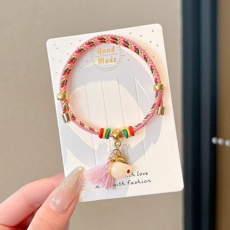 Small Gift Tassel Adjustable Red Rope Dragon Boat Festival Bracelet