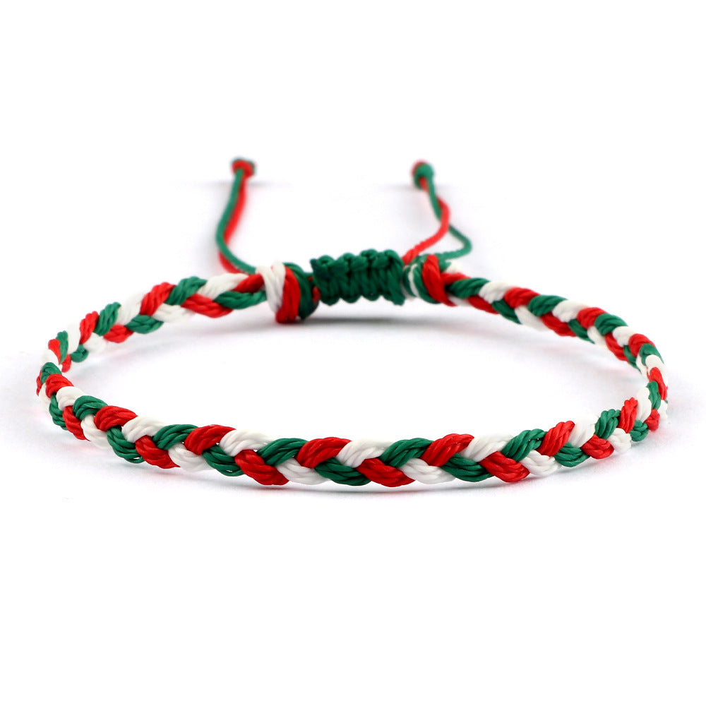 Creative Twist Weave Taiwanese Wax Handmade Hand Unisex Twin Bracelet