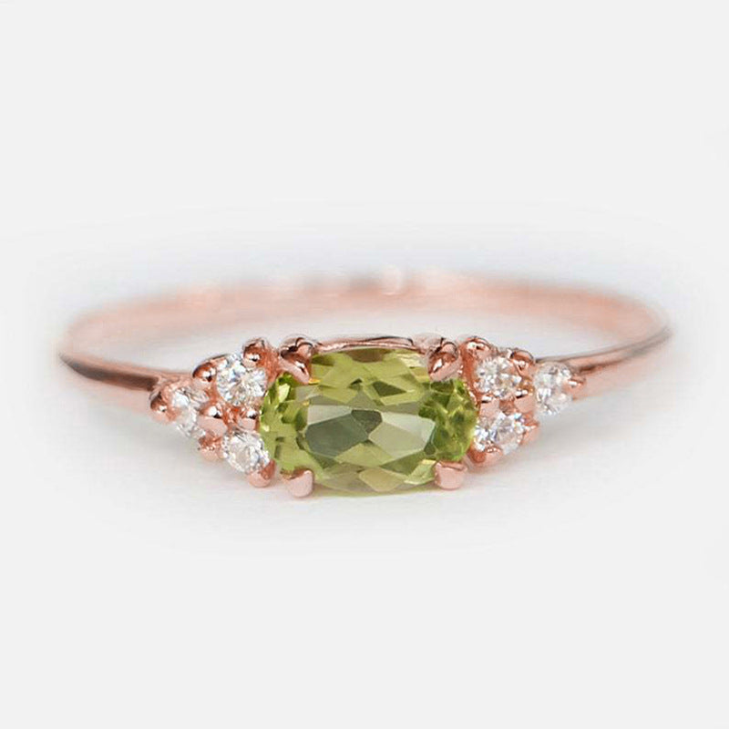 Simple Light Luxury Korean Female Elegant Engagement Wedding Gentle Ring