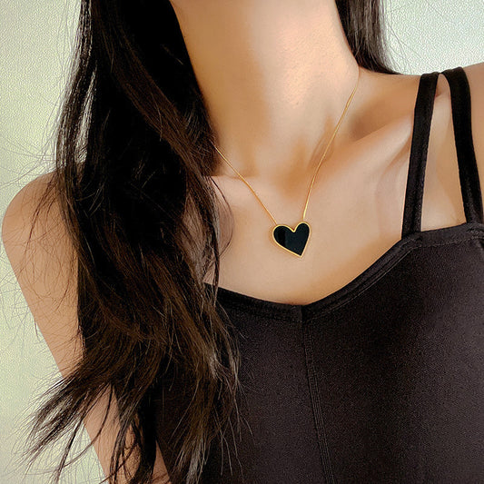 Heart Light Luxury Dark Style Clavicle Chain Necklaces