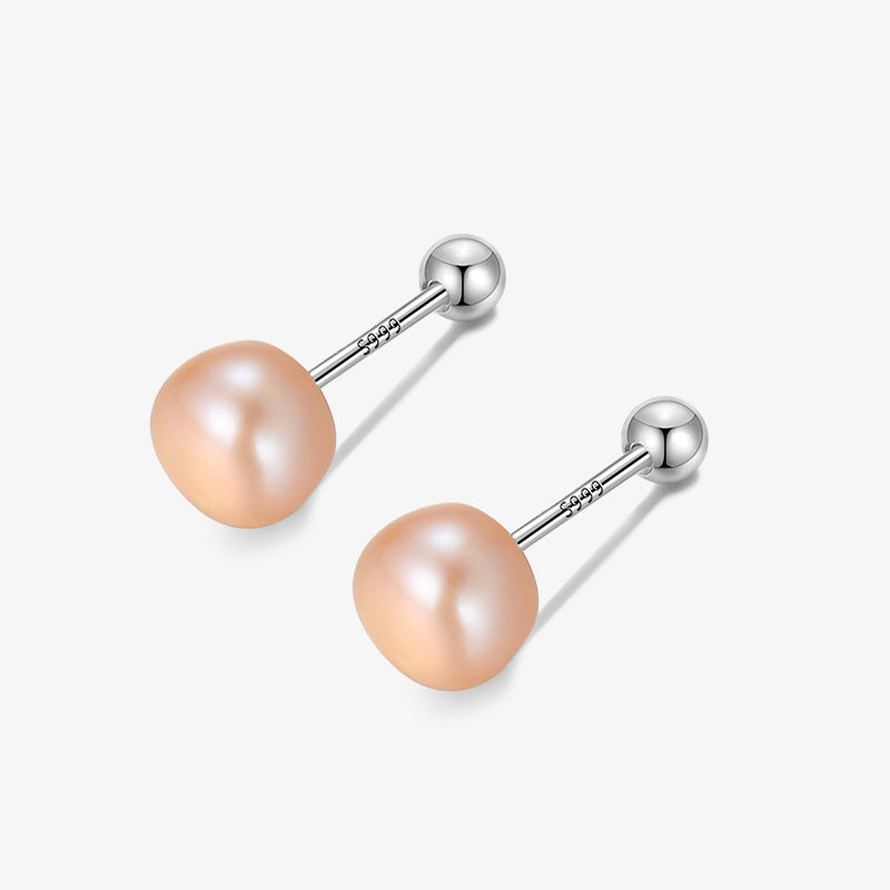 Women's Bao Sterling Sier Natural Freshwater Pearl Ear Simple Niche Earrings