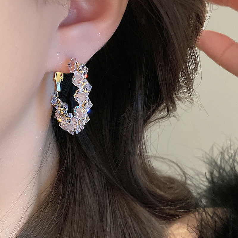 Women's Style Flash Refined Zircon Crystal For Earrings
