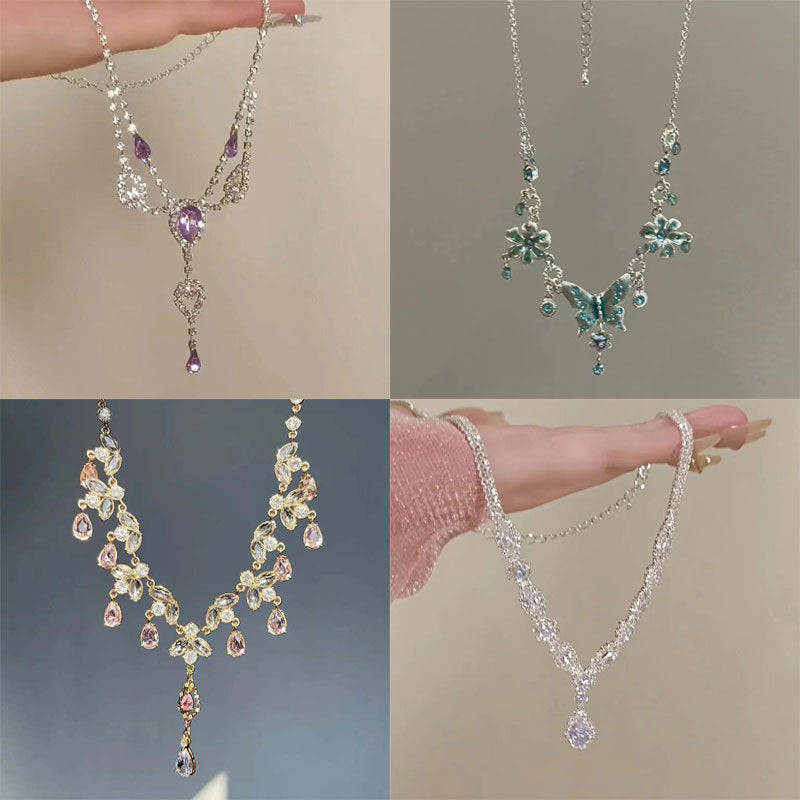 Butterfly Drop Female Mori Style Niche Exquisite Fashion Sweet Necklace