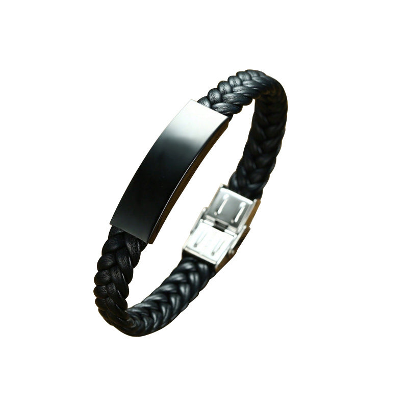 Steel Woven Fashionable Simple High Quality Engraved With Bracelet