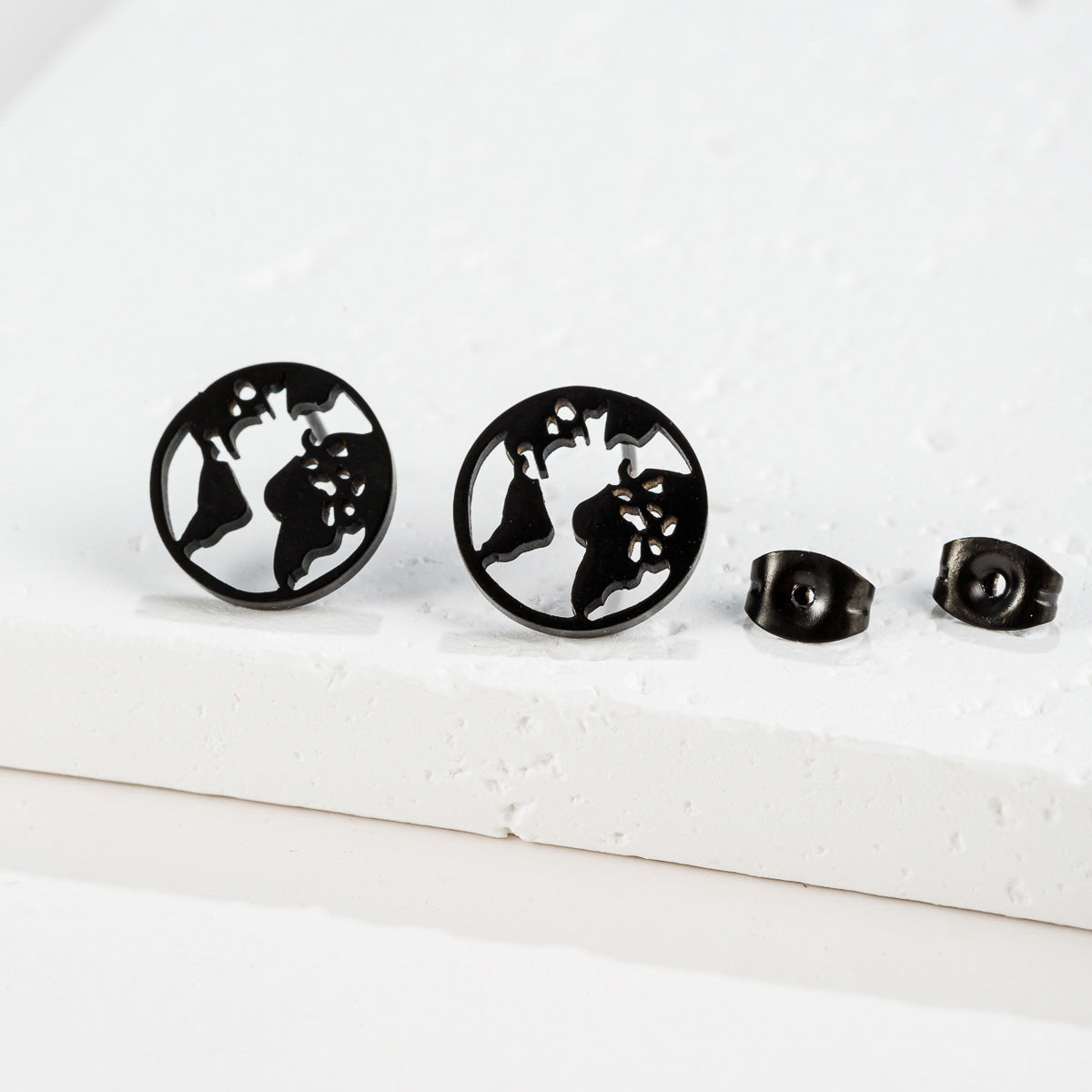 Women's Fashion Stainless Steel Personality Simple Style Bowknot Stud Earrings