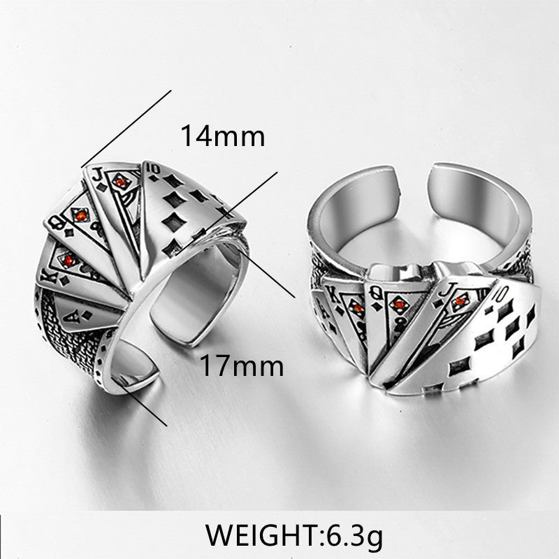 Women's & Men's For Retro Domineering Diamond Square Open Hip Rings