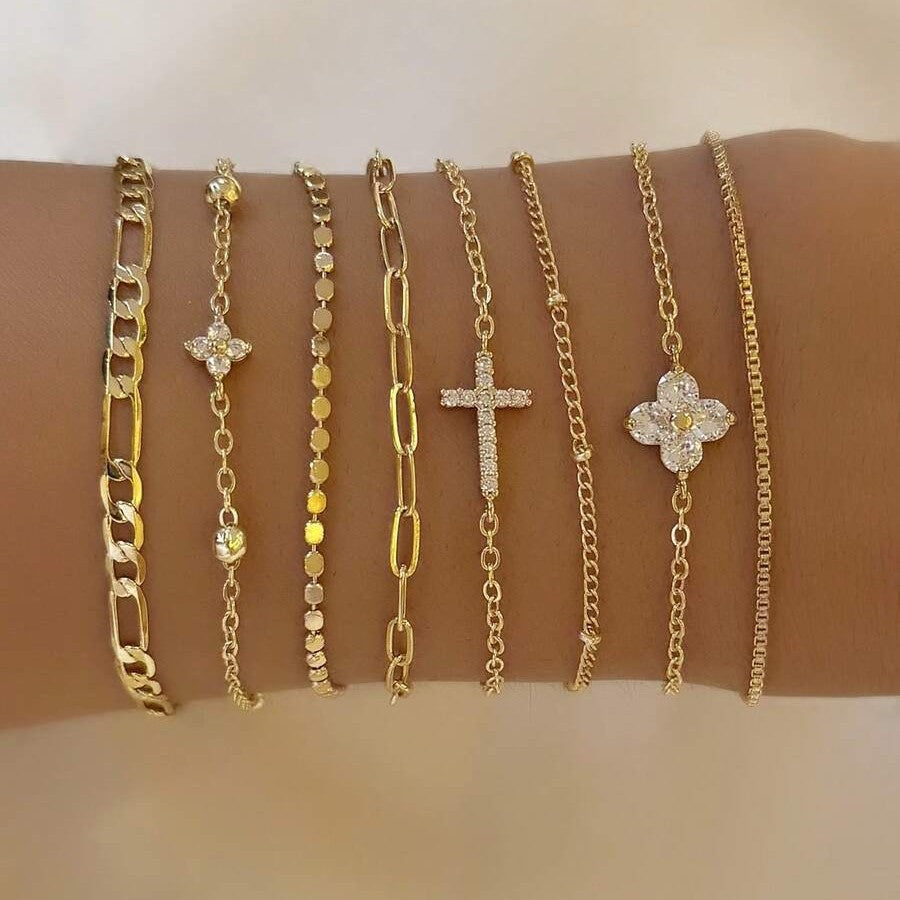 Fashion Twin Chain Simple Light Luxury Bracelet