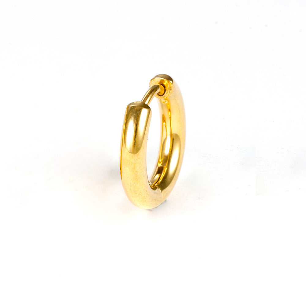 Simple Different Sizes Ear Clip Electroplated Earrings