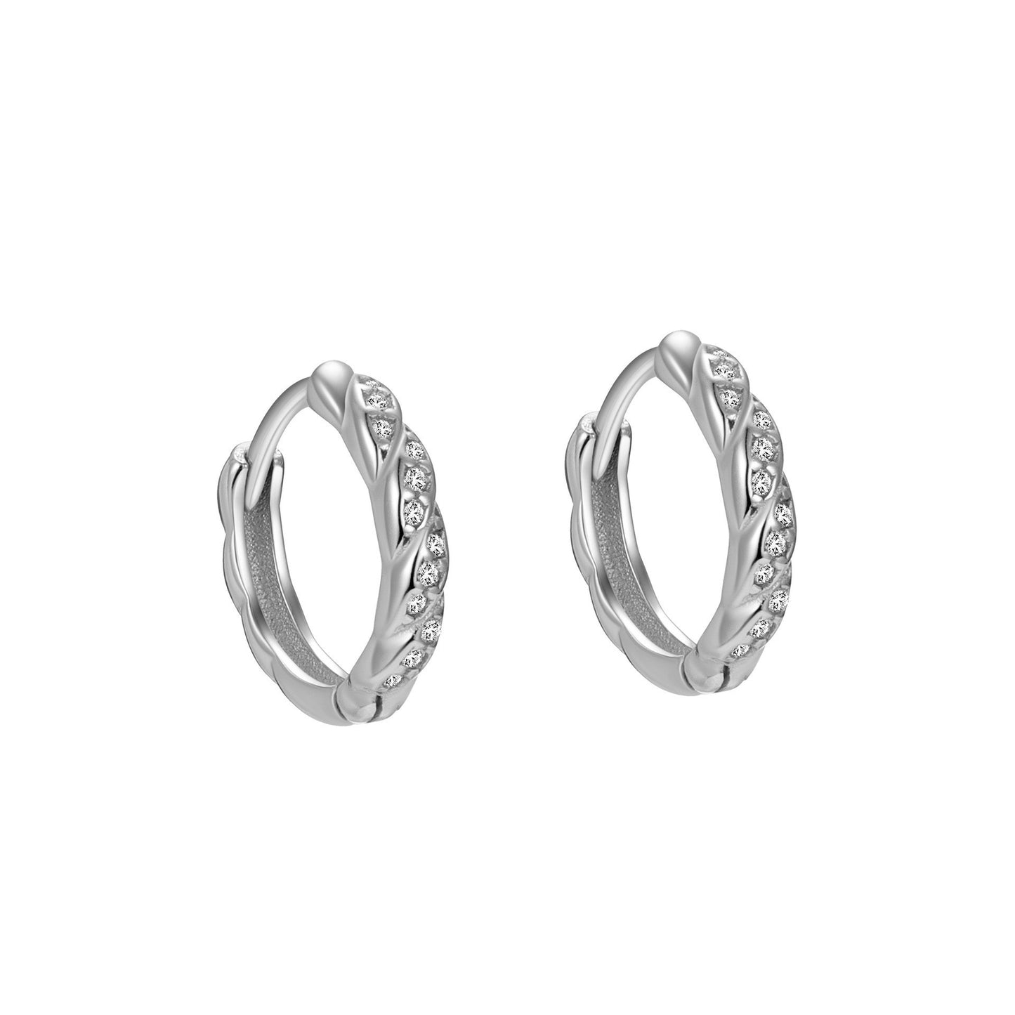 Women's Sterling Sier Zircon Fashion Ear Punk Earrings