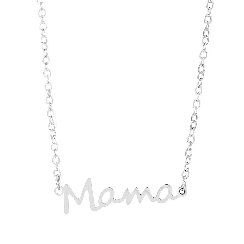 Women's Mother's Stainless Steel Letter Day Necklaces