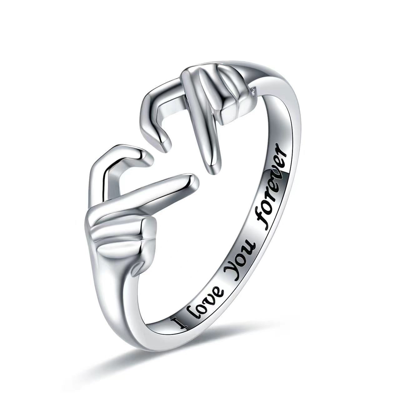 Heart Fashion Love Hug Hand Couple For Rings