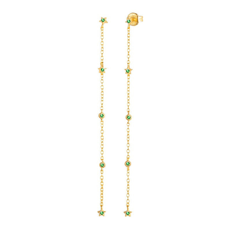 Cool Temperament Long Tassel Eardrop Chain Ear Line