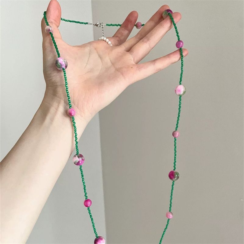 Classy Popular Vintage Green Beads String Necklace